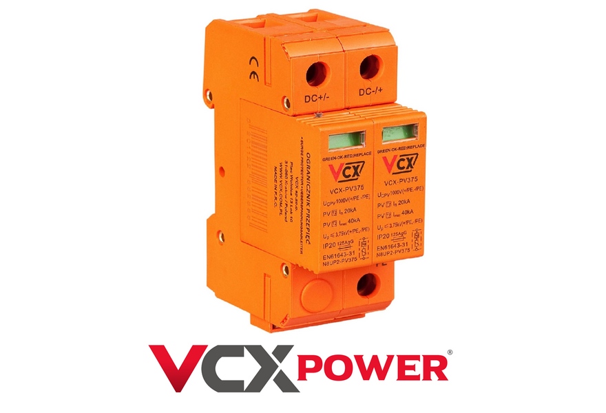 Přepěťová ochrana VCX PV375 DC třída T2 (C) 2P 1000V Professional Plus